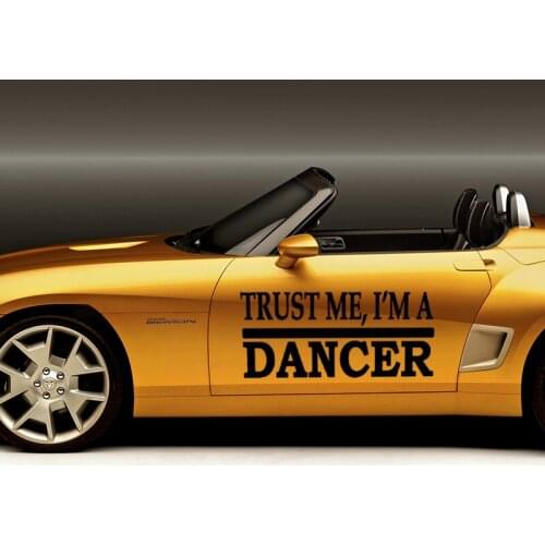 EmpireYing 3 Size 8 Colors Trust Me Dancer Abstract Graphics Lettering Art Car Sticker Ballet Tap Shoes Dance Strive Vinyl Decal