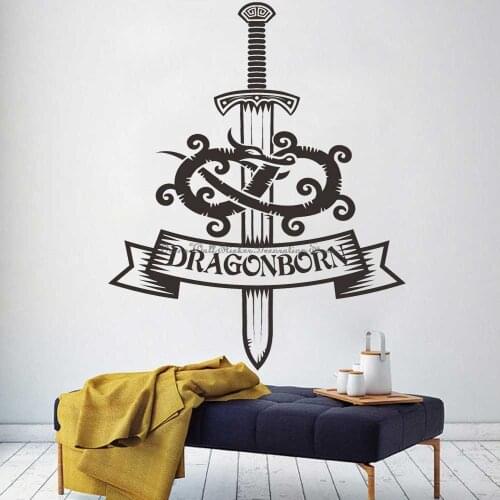 Viking Wall Stickers Viking Culture Dragon Pirate Adventure Warrior Weapon Nordic Style Home Bedroom Decoration Vinyl Decal gift