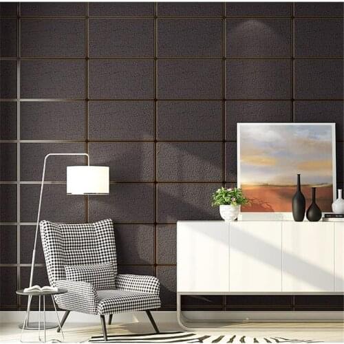 Beibehang Checkered deerskin cashmere wallpaper modern minimalist living room wallpaper bedroom imitation soft pack wall paper
