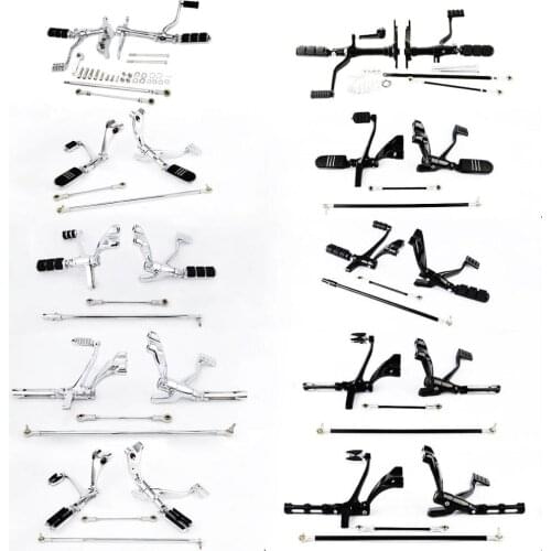 Motorcycle Forward Control Pegs Linkages For Harley Sportster XL 883 1200 91-03 04-13 2014-2020 2018 2019 chrome/black