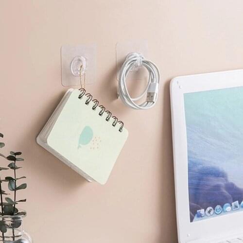 Transparent Wall Hook Strong Self Adhesive Door Wall Hangers Hooks Suction Heavy Load Rack Cup Sucker for Kitchen Bathroom