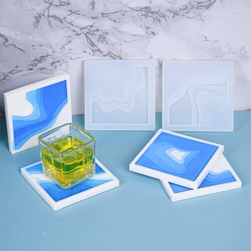 DIY Resin Molds Beach Coaster Silicone Mold Tray Set Beach Island Mold Crafts Blossom Tray Epoxy Resin Crafts Resin Supplies