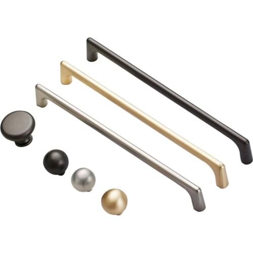 Modern minimalist wardrobe handle American furniture cabinet door handle black cabinet drawer Knobs for Shoe cabinet
