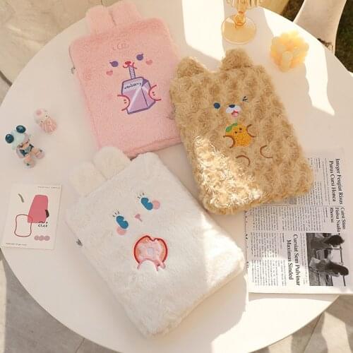 10.5/11 inch Laptop Bag Cute Cartoon Bear Tablet Sleeve Pouch Student Travel Portable Zipper Case for iPad Protective Cover