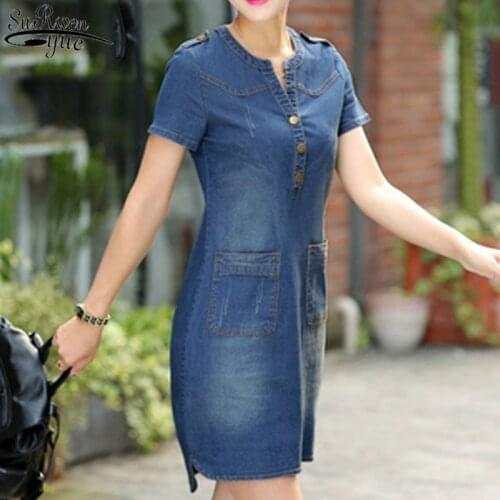 SURWENYUE Fashion Denim Dresses