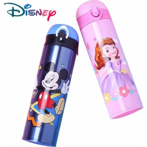 Disney 500ML Thermos Feeding Bottle Vacuum Flask Insulation Feeding Cup My Bottles Leak-poof Student Thermos Cup Car Kettle