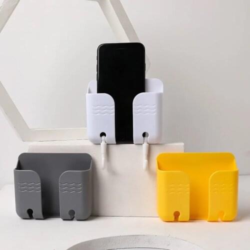 1Pc Universal Phone Suction Wall Hook Charging Cable Wall Hanging Rack Hanger Mount Charge Cable Holder Home Power Socket Stand