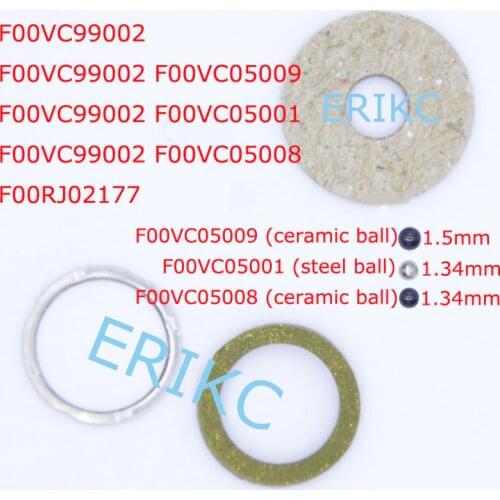 Fuel Injector O-Ring F00VC99002 F00RJ02177 Valve Repair Kits Steel Ball F00VC05001 Ceramic Ball F00VC05009 F00VC05008 For Bosch