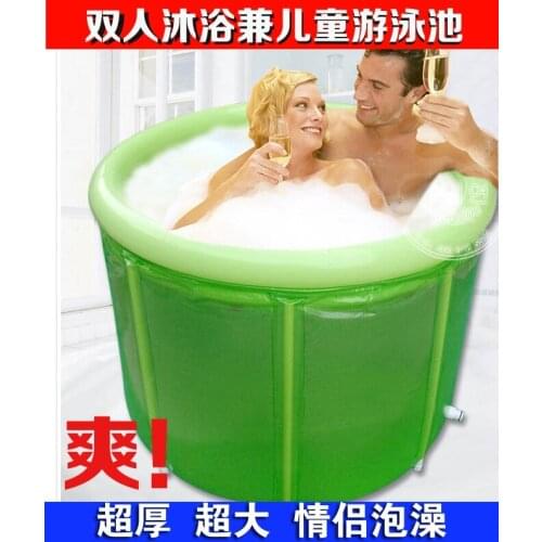 Adult bath bucket bath bucket ultralarge lovers double bath child baby swimming pool folding