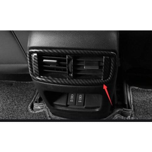 Rear Control Air Conditioning Air Outlet Decoration Carbon Fiber Stripe Patch 2017 2018 FOR Honda CRV CR -V