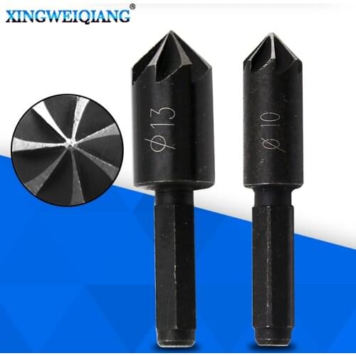 10mm 13mm Countersink Bore Set For Wood Plastic Quick Change Bit 1/4" Hex Shank Chamfer Timber