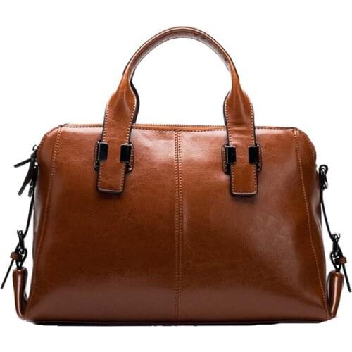 2021 Women Bag Genuine Leather Ladies Bucket Shoulder Designer Band Large Crossbody For Female Retro Luxury Top-handle
