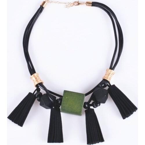 Brand New Leather Long Tassel maxi Pendant Necklaces for Women Chains Collar choker Fashion Jewelry for women