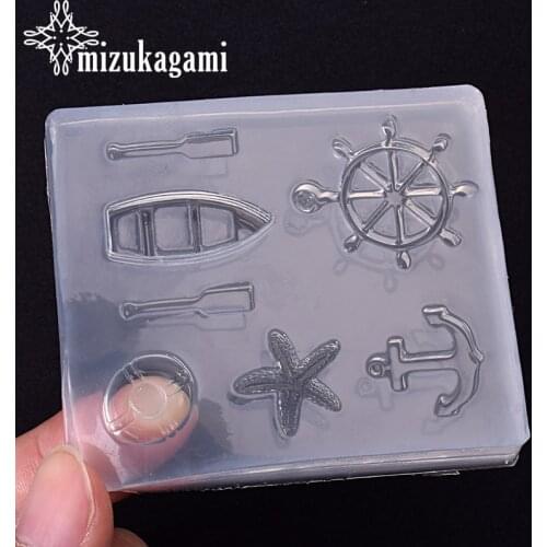 1pcs UV Resin Jewelry Liquid Silicone Mold Marine Wind Series Charms Molds For DIY Intersperse Decorate Making Jewelry