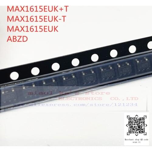 [10pcs]100%New original: MAX1615EUK+T MAX1615EUK-T MAX1615EUK ABZD - IC REG LIN 3.3V/5V 30MA SOT23-5/SC-74A/SOT-753