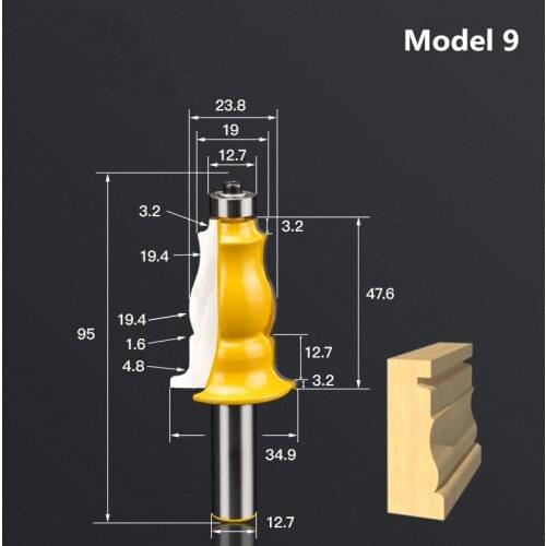 12.7mm,1pcs,Free shipping CNC Engraving Woodworking Milling Cutter,Solid carbide End Mill,cabinet and door Router Bit,model 9