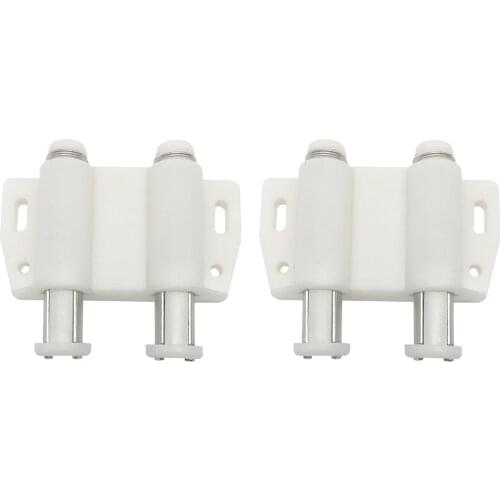 2sets Magnetic Cabinet Catch Door Stopper Push to Open Touch ABS Drawer Buffer Damper Kitchen cupboard Beige furniture fitting