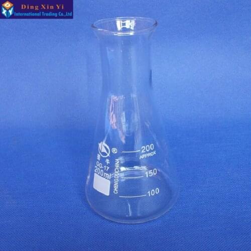 200ML 1PC Laboratory use glass triangle flask Glass Erlenmeyer Flask glass conical flask