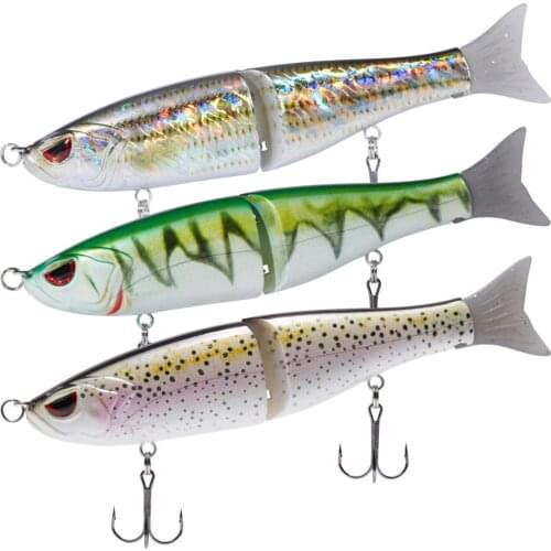 Bassdash Swimbaits Pike Trout Glide Baits Minnow Hard Bass Fishing Lure 17.8cm/62.5g , 3-Pack