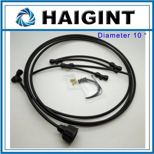 A0061 Low pressure black outdoor cooling system 12'' spray ring with brass nozzles(0.4mm)