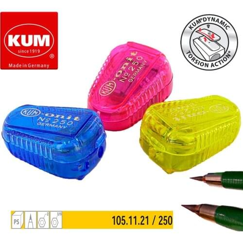 1pc Germany KUM 250 Automatic Pencil 2 Hole Sharpener for 0.9 / 1.4 / 2.0 / 3.15mm Fine Lead Knife Lead Core Grinder Mini Knife