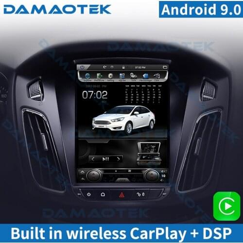 DamaoTek 10.4 inch Android 9 car navigator for Ford Focus 2011-2017 tesla style vertical screen Android multimedia radio
