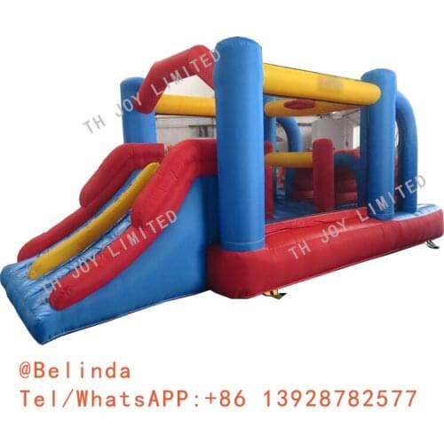Free Express Shipping! 5.3x2.5x2.15m Yard Inflatable Jumping Bouncy Inflatable Tunnel Obstacle Bounce House