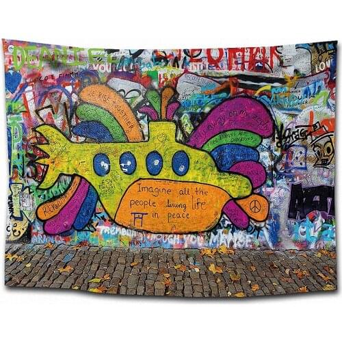 Large Hip Hop Rock Reggae Graffiti Tapestry Wall Art Rock Reggae Flag Banners Hanging Paintings Wall Carpet Wallpaper Home Decor
