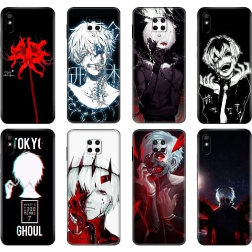Black tpu Case For Xiaomi Redmi 7A 8 8A 9 9A 9C Case Redmi Note 8T 8 Pro T Note 9 9S 9 Pro Case Tokyo Ghoul Anime