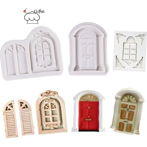 DIY Epoxy Resin Portal Window Shape Cake Baking Decoration Fondant Cake Chocolate Mold Kitchen Baking Supplies Silicone Mold