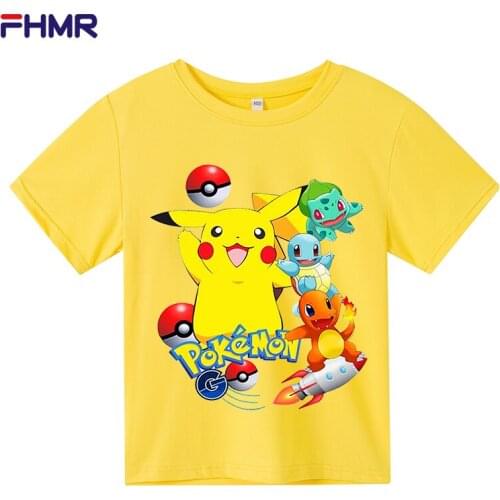 Cartoon Print Short Sleeve T-Shirt Top boys Harajuku Casual Shirts Summer New Anime Girls teenagers Clothes baby Cotton T-shirt