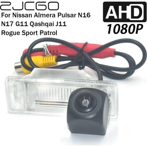 ZJCGO Car Rear View Reverse Backup Parking Reversing Camera for Nissan Almera Pulsar N16 N17 G11 Qashqai J11 Rogue Sport Patrol