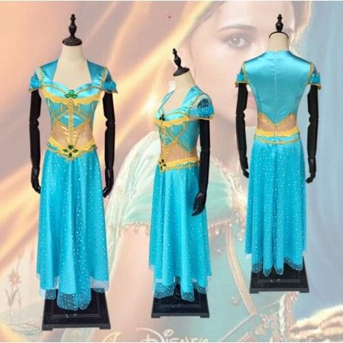 Adult Jasmine costume Women Halloween costumes belly dance clothing Aladdin and the Magic Lamp Princess Jasmine cosplay costume