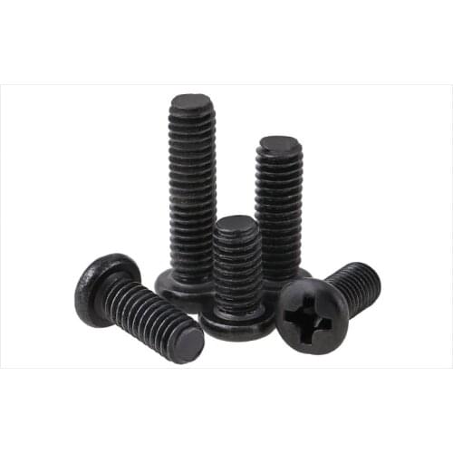 Round head screws carbon steel Cross black M2 M2.5 M3 M4 screws PM screws M1 M1.2 M1.4 M1.7 M2 M2.5 M3*5 M3*6 M4 screw
