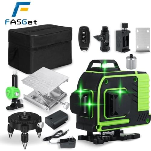 16 Line Level Laser 360 Horizontal Vertical Cross 4D Green Light Laser Level Self-Leveling Measure Super Powerful Laser Beam