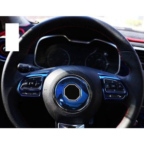 Lsrtw2017 for Mg Zs Car Steering Wheel Logo Ring Button Frame Decorative Interior Mouldings Accessories 2018 2019 2020 ev