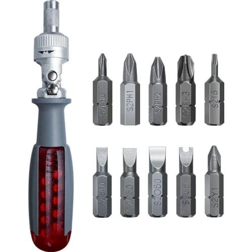 Multi-Angle Ratchet Screwdriver 180 Degree Adjustable Driver Ratcheting Screwdriver