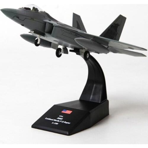 1/100 Scale U.S. American Navy Army F22 Fighter Aircraft Airplane Models Adult Children Toys for Boys Display Plane Collect show