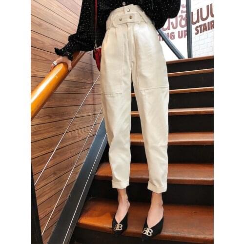 2021 New Summer White Casual Pants for Women Loose Straight High Waist Trousers Pantalones Anchos Mujer Verano