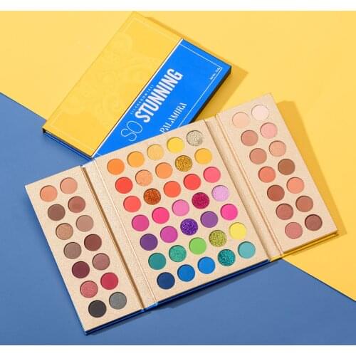 PALAMIRA 63 Eyeshadow Palette Colorful Shadows Palette Glitter Highlighter Shimmer Make Up Pigment Matte Eye Shadow Pallete