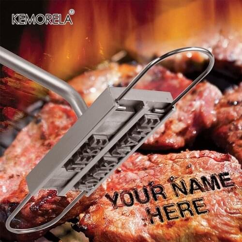 DIY Barbecue Letter Printed BBQ Branding Iron 55Letters BBQ Steak Tool Meat Grill Forks Barbecue Tool Accessories kitchen stuff