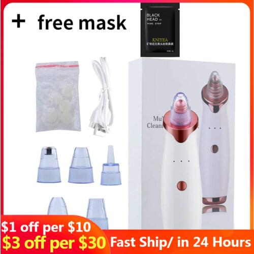 Microdermabrasion Blackhead Remover Vacuum Suction Face Pimple Acne Comedone Extractor Facial Pores Cleaner Skin Care Tools 38