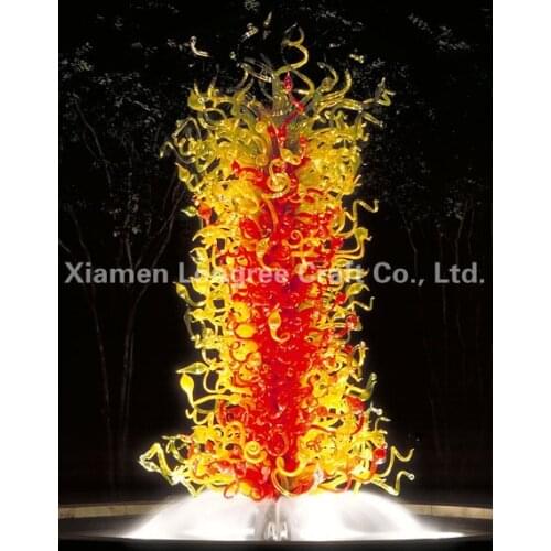 LRS002-Free Shipping Orange Modern Christmas Hand Blown Glass Sculpture