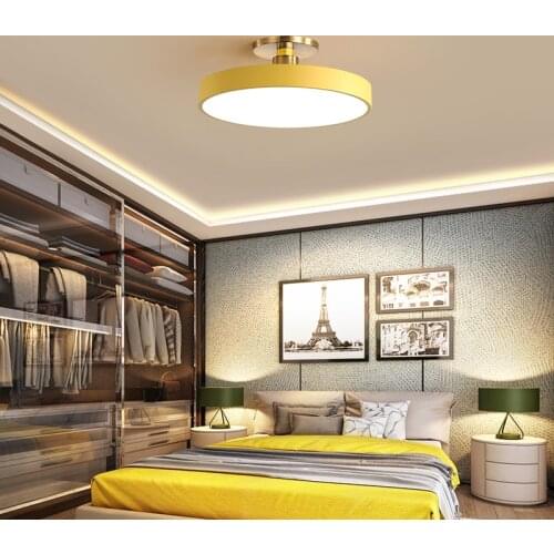 Grey Blue Ceiling Led Lights For Bed Room Hanging Light 48W Bedroom Lamp Ceiling Dimmable Led Ceiling Light With Remote Control