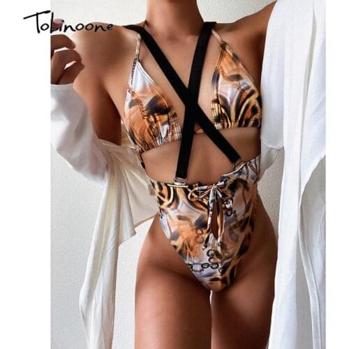 Tobinoone V Neck Bodysuit Summer Floral Printed Bodycon Bodysuits Sleeveless Hollow Out Backless Sexy Rompers Womens Jumpsuit