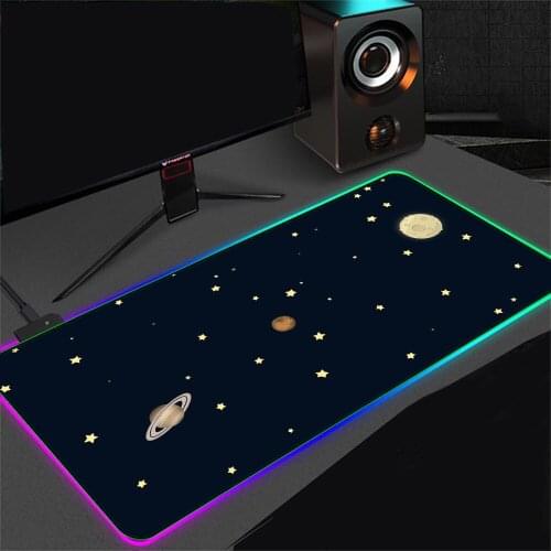 Top Quality Large Gaming Mouse Pad 80x30/90x40cm Rgb Mouse Pad Universe Computer Desk Pad Gamer Mouse Pad Led Backlit Keyboard