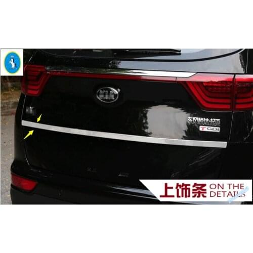 Yimaautotrims Rear Trunk Lid Cover Tailgate Trim Hatch Back Door Handle Molding Boot Garnish For KIA Sportage 2016 2017 2018