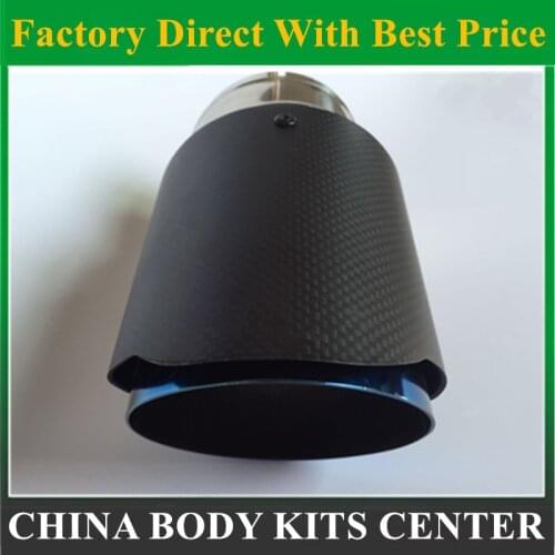 1 Piece: Factory Directly Multi Size Car Styling Car Matte Carbon Fiber Exhausts End Tips Pipes For AK Akrapovic Exhaust Tips
