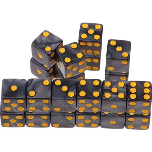 20x Acrylic Spotted Dice Six Sided D6 Die for Dungeons & Dragons RPG MTG Toy