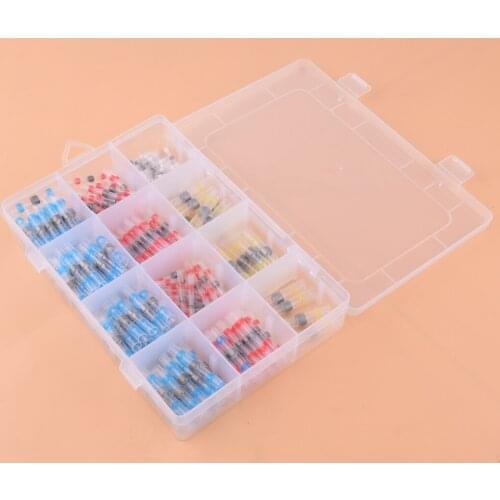 250 pcs Waterproof Mix Solder Seal Splice Sleeve Heat Shrink Butt Wire Connectors Terminals